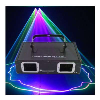 dj club pro scanning effect laser projector 2 eyes/heads/holes/tunnels/lens RGB 3in1 full color laser light