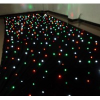 club wedding dmx 512 control 4x6m red green blue white color led light star cloth backdrop