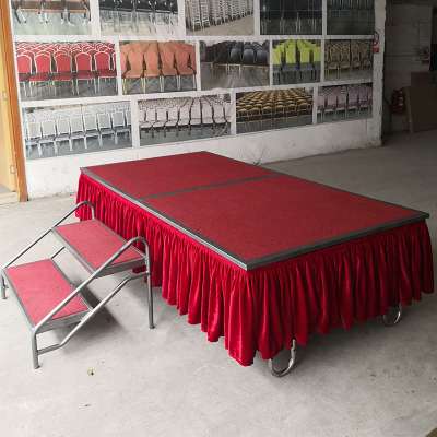 Heavy duty factory wholesale portable stage/wedding stage decoration/mobile folding stage