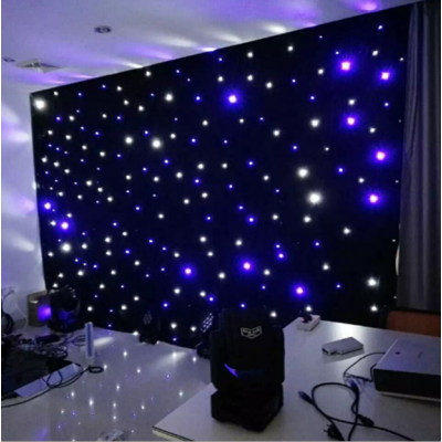 led wall decor Romantic Wedding Party DJ Stage Backdrop Twinkling Light Effect LED Star Curtain Cloth